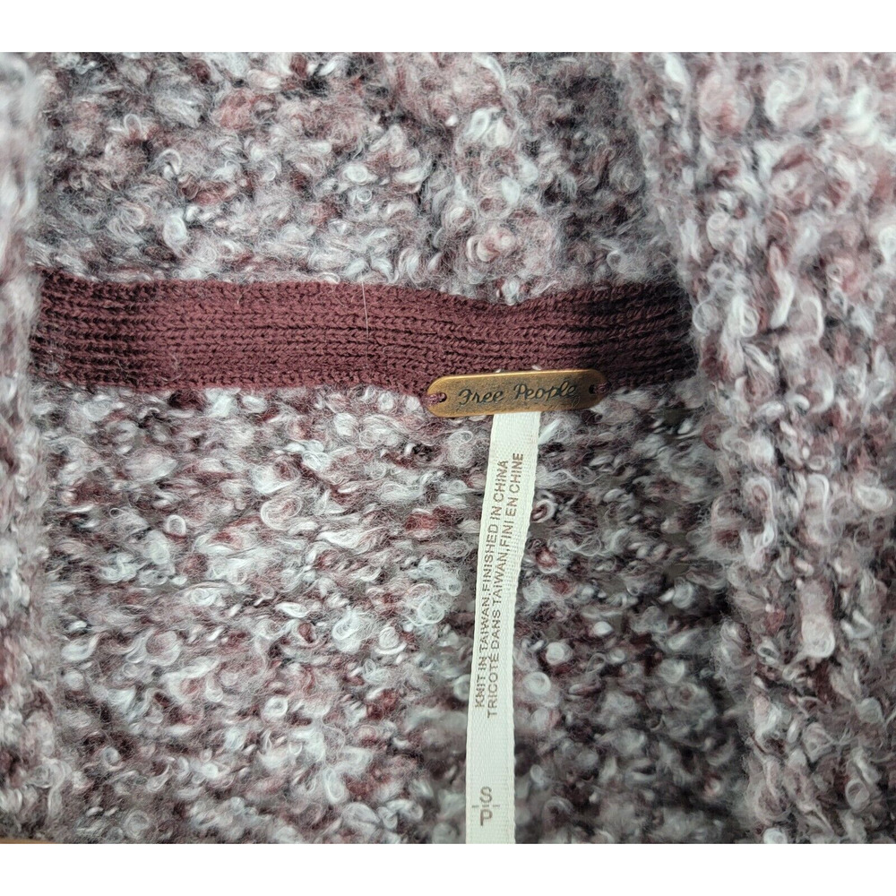 Free People Women's Size Small BFF Sweater Purple Cowl Neck Oversized - Picture 9 of 11